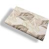 SpazioTessile Copritutto Arredatutto Telo arredo Copridivano Copriletto Multiuso Letto Divano Fantasia (Foglia Beige 46, 240x280 Matrimoniale)