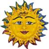 sicilia bedda - Sole in Ceramica da Appendere, Artigianale Siciliano, Smaltato, Diametro 18 Centimetri (Tricolore)