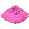 Makhry 100pezzi 13cm / 5 Pollici Filo di Seta con Nappine Segnalibro con Loop di Cavo da 2 Pollici e Piccolo Nodo Cinese per Creazione di Gioielli, Souvenir, Segnalibri, Accessorio Fai da te (Rosa Scuro)