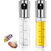 Zwhhmf Spray per olio da 100 ml, per cucinare, spruzzatore di olio d'oliva, con scala, 100% senza BPA, per insalata, grigliate, friggitrice ad aria calda, friggitrice ad aria calda (2 pezzi)