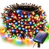 btfarm Catena di luci solari per esterni, 6 m, 60 LED, IP65, impermeabile, resistente alle intemperie, 8 modalità, per giardino, balcone, albero, terrazza, Natale, cortile, multicolore