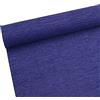 ODETOJOY Rotolo di carta crespa di alta qualità da 70 g, per la realizzazione di fiori, colore bianco, verde, rosa, 25,4 cm di larghezza, 2,4 m di lunghezza (blu scuro)