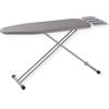 SensaHome Asse da Stiro - Tavolo da Stiro Pieghevole con Supporto per Stiratrice a Vapore - 110x33 cm - Grigio Chiaro