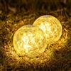 HUIKUANGEU Luci Solari da Giardino,2 Pezzi Luci Solari per Esterni,Lampade Solare da Terra,Pavimenti, IP44,Impermeabili,per Giardino,Terrazza,Cortile,Pavimento,Passerella