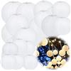 ZHYLUO Lanterne di Carta 30 Pezzi Bianco Lanterna di Carta da Appendere Adatto per Matrimoni e Feste Festive(10 cm/15 cm/20 cm/25 cm/30 cm; 6 pezzi di Ogni Dimensione)