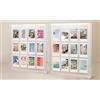 Elil - Set di 2 cornici per foto Fujifilm Instax, 30 x 25,9 cm, per collage di famiglia e matrimoni, doppio vetro acrilico, cornice fluttuante con fiori pressati