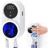 Focenat Sterilizzatore Spazzolini da Denti UV, Porta Spazzolino Elettrico da Muro, Portaspazzolino Igienizzante Smart con Asciugatura e Sterilizzazione Temporizzata, Schermo LED, Ricaricabile