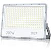 TOPAUBUB Faretto LED da Esterno 200W, Fari a LED da Esterno 20000LM 6500K Bianco Freddo Impermeabile IP67 per Faro Giardino(1 Pezzi)