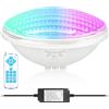 KOLLNIUN Illuminazione LED per piscina RGB, 40W, PAR56, luce subacquea, lampada da bagno, sincronizzazione esterna con telecomando, 12 V AC, IP68 impermeabile