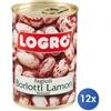 Logrò 12x Multipack Fagioli Logro' Borlotti Gr 400 Lamon