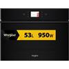 Whirlpool Forno a Microonde da Incasso Combinato Ventilato con Grill Capacità 53 Litri Potenza 950 Watt Tecnologia 6° SENSO / Crisp / Crispfry colore Nero - WCW9O7PHTSB
