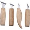 TOVINANNA Coltello per Intaglio Legno Manico in Legno e Lama in Acciaio Cromo-vanadio Lucidato, Utensile Manuale per Modellazione e Scultura in Laboratorio di Intaglio