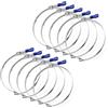 POWERTEC 70225-P2 - Morsetto in metallo con chiave a destra, 10 cm, facile da girare, in acciaio inossidabile, confezione da 10