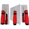 WYXDSDEV Set di 3 spatole per finitura gesso, in acciaio inox lucido, spessore 0,7 mm, con manico in gomma, strumenti per intonacare la vernice (rosso)