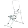Stepper Vertical Climber Pieghevole Con Impugnatura Regolabile, Pedali Antiscivolo E Monitor Lcd, Bianco