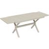 Tavolo Da Giardino Allungabile Per 8-10 Persone, In Alluminio E Acciaio, 154/214x85x73 Cm, Grigio
