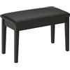 Sgabello Per Pianoforte Con Vano Contenitore In Legno E Finta Pelle Pu, 75x35x49cm, Nero