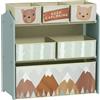 Scaffale Portagiochi Per Bambini Con 6 Contenitori Rimovibili In Tessuto, 63x30x66cm, Verde