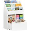 Piccola Libreria Per Bambini Con Ripiani E Cassetto In Mdf, 60x29.9x90cm, Bianco