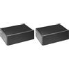 Set 2 Comodini Sospesi Moderni In Legno Per Camera Da Letto, 40x30x15cm, Nero