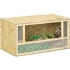 Terrario Per Rettili In Legno Con Porte In Vetro Scorrevoli E Pannelli In Rete, 40x80x40 cm