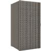 Armadio Da Giardino In Rattan Pe Con 2 Vani, 60x63x120cm, Grigio
