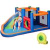 Castello Gonfiabile Per Bambini 3-8 Anni Con Scivolo, Trampolino E Piscina, 380x340x170cm