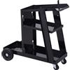 Carrello Porta Utensili A 3 Ripiani Con 2 Catene Di Sicurezza, In Acciaio, 71x39x70 Cm, Nero