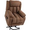 Poltrona Elettrica Alzapersona Massaggiante Reclinabile Con Telecomando, In Tessuto, 91x93x103cm, Marrone