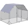 Recinto Per Galline Con Telo Di Copertura Per 4-6 Polli In Acciaio, 280x190x195 cm