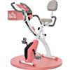 Cyclette Pieghevole 2 In 1, Resistenza Magnetica Regolabile 8 Livelli, Cyclette Da Casa Silenziosa Con Sensore Cardiaco, Sedile Regolabile, Bande Ela