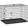 Gabbia Per Animali Domestici In Acciaio Pieghevole Con Maniglia Superiore E Doppia Apertura, 121x77x82 cm