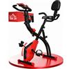 Cyclette Pieghevole 2 In 1, Resistenza Magnetica Regolabile 8 Livelli, Cyclette Da Casa Silenziosa Con Sensore Cardiaco, Sedile Regolabile, Bande Ela