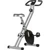Cyclette Pieghevole Magnetica A 8 Livelli Con Display Lcd, Rotelle E Sellino Regolabile, Grigio E Nero