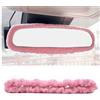 Bittwee Copertura per specchietto retrovisore dell'auto, elastica e confortevole, accessorio decorativo per ragazze, donne, uomini, universale, per veicoli, SUV, camion, camper (rosa)