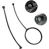 KASESSS 2 PCS Tappo Serbatoio Carburante Linea con/senza Anello, Cavo Del Tappi Serbatoio Durevole, Nero Sostituzione Fune Tappo Serbatoio-Tappo Benzina Adatto per BMW E87 E88 E46 E90 E91, etc