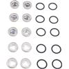 BONKZEBU 10 Pezzi Vetro Spia Pompa Freno con O-ring, Finestra Pompa Freno Moto per Moto ATV, Vetro Spia Freno Moto, Finestra Rottura Moto (18MM)