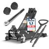 STAHLWERK Set cambio pneumatici STAHLWERK martinetto WHB-73 ST con portata di 3 t, rulli gommati, pistone a doppia corsa e corsa di 73-500 mm | Chiave dinamometrica TW-210 ST con 28-210 Nm