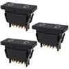 eMagTech Interruttore elettrico illuminato per alzacristalli 6551.21 00567459X, compatibile con Peugeot 205 1987-1998 309 1985-1993, 3 pezzi