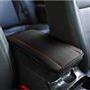 CGEAMDY Cuscino per bracciolo Auto in Pelle Copertura per Console Centrale per Bracciolo, Accessori Confortevoli per Seggiolini Auto per la maggior parte delle Automobili, Moto e SUV (Arancione Nero)