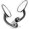 NIngJiaBhD Specchietti Moto Manubrio Specchietto per Manubrio Moto per YZFR1 per R6 per Z1000 per Z900 per SV650 Retrovisore