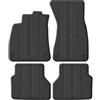 Gledring Set di tappetini in gomma compatibili con Audi A6 (C9) berlina/Avant (TFSi/MHEV) 2025 (profilo T 4 pezzi + clip di montaggio)