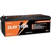 Yeagulch 24V 314Ah - Batteria al Litio LiFePO4, BMS 200A, 8038Wh | 15000 Cicli, protezione dalle basse temperature, perfetta per camper, impianti solari off‑grid e backup domestico