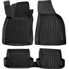 J&J AUTOMOTIVE SCOUTT Tappetini Auto in Gomma Su Misura per Audi A4 B6 2000-2004, Set da 5 Pezzi, Tappeti 3D Design con Bordo Alto, Inodore, Qualità Premium