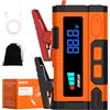 JDMCAR 01 Booster Avviamento Auto - Upgrade 5000A Avviatore Batteria Auto, Starter Batteria Auto Portatile con Energetico LED/LCD, Avviatore di Emergenza per Auto/Moto (9.0L Bz / 8.5L Diesel), Bianco