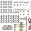VAMAJOO Kit Riparazione Cielo Auto Grigio 70Pcs - Puntine per Cielo Auto - Riparazione Cielo Tetto Auto - Bottoni per Cielo Auto - Rivetti per Riparazione Tetto Auto - Incollare Cielo Auto Senza Smontarlo