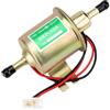 Cnornus Pompa carburante elettrica universale da 12 V, pompa ad alta pressione per gas, diesel e benzina, pompa in linea a bassa pressione in metallo per benzina e diesel, pompa carburante HEP-02A Gold