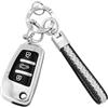 Koaudb Cover Chiave Auto per Audi Accessori 3 pulsanti, argento
