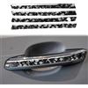 Generic Copertura adesiva decorativa per auto, in fibra di carbonio nero satinato, compatibile con Audi A4 B9 8W 2016-2024 (maniglia della porta 13)