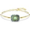 Swarovski Sublima Bracciale Rigido, Taglio Ottagonale, Verde, Finitura Oro 18 Carati